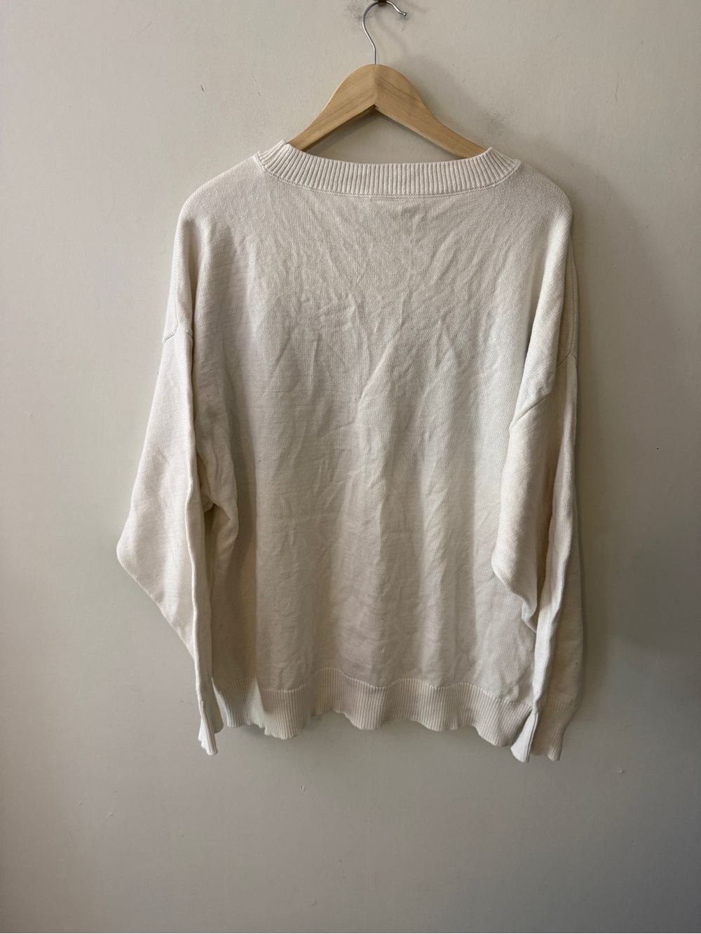 Moonrise Nantucket Oversized Cream Knit Pullover Sweatshirt - Picture 2 of 6